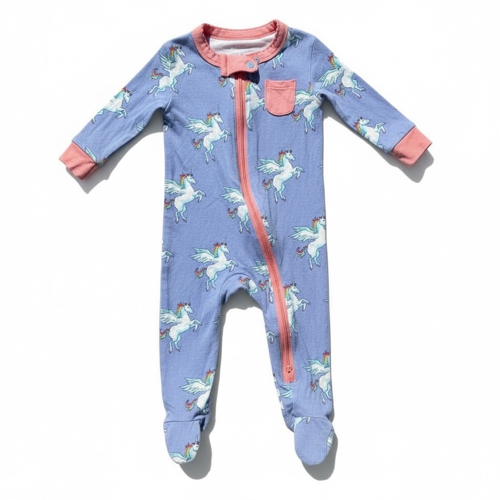 Hatley Baby Bamboo Pegasus Print Kids Footie Size 0-3M